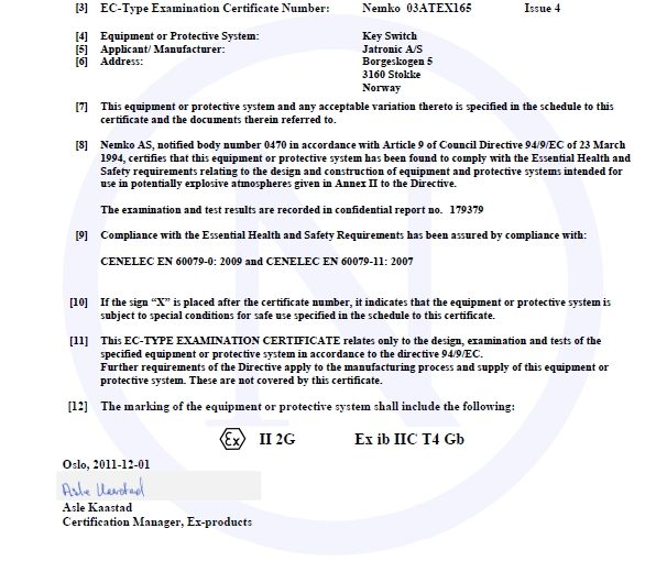 ATEX resertifisering AB12